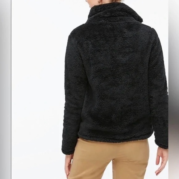 J. Crew 1/4 Zip Polartec Sherpa Pullover Black Size XS - Picture 2 of 9